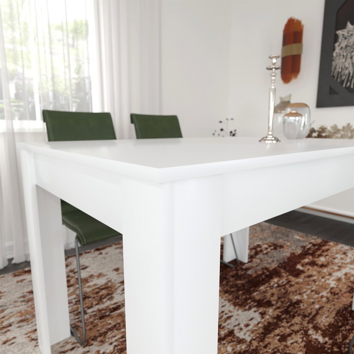 Hanah Home Mesa de Comedor Single 120 - Blanco Brillante